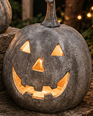 Terracotta Inspired Outdoor Jack-o-lanterns, Set of 3