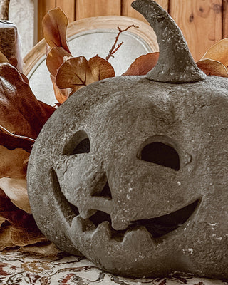 Terracotta Inspired Outdoor Jack-o-lanterns, Set of 3