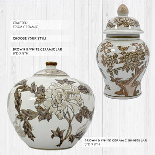 Botanical Ceramic Jars, Choose Your Style