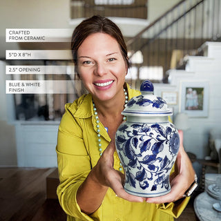 Lotus Chinoiserie Ginger Jar