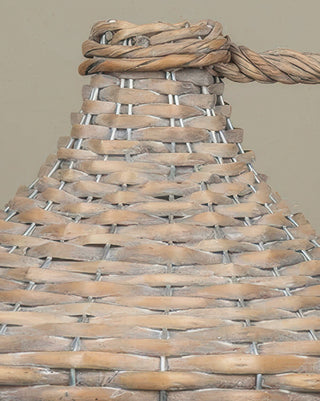 Woven Jug with Handle - Natural Wicker Vessel