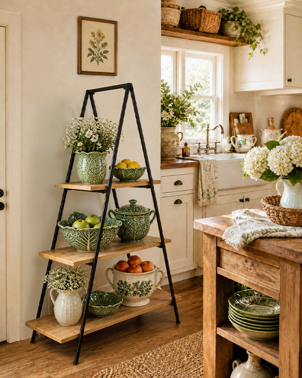 Three Tiered Ladder Tray - Vertical Serving Stand and Display Organizer