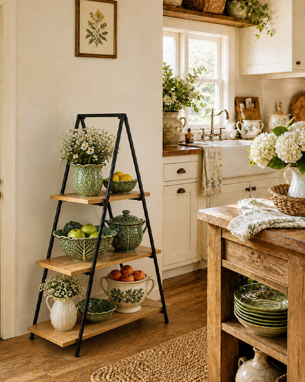 Three Tiered Ladder Tray - Vertical Serving Stand and Display Organizer