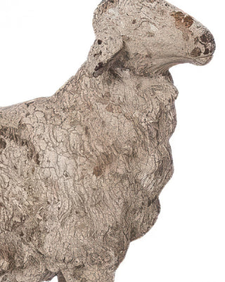 Distressed Ivory Lamb Decor, Set of 2 | Farmhouse Cottage Figurines