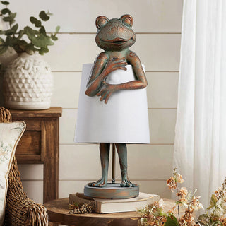 lamp in farmhouse living room