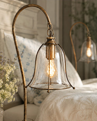 Antique Gooseneck Brass Finish Lamp 29 Inch