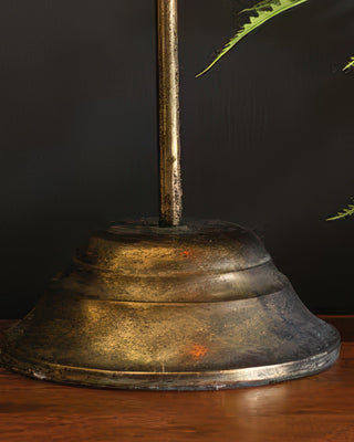 Distressed antique brass floor lamp base