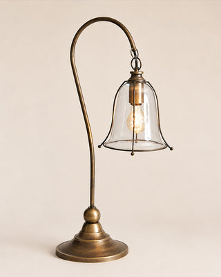 Antique Gooseneck Brass Finish Lamp 29 Inch