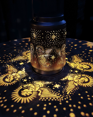 Heavenly Cutout Solar Lantern for Garden and Porch