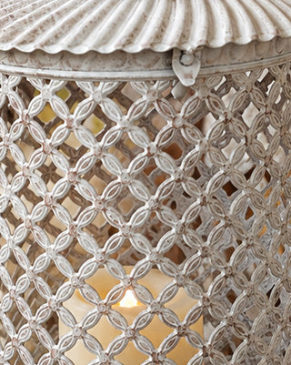 Artisan Lattice Metal Candle Lanterns, Set of 2