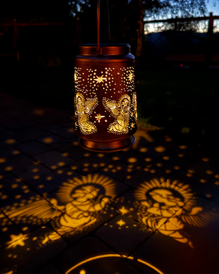 Heavenly Cutout Solar Lantern for Garden and Porch