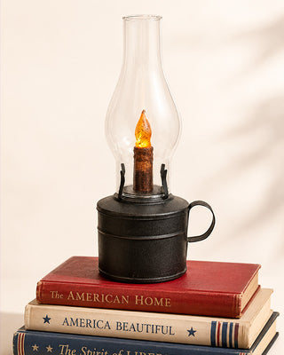 Black Barn Lantern Battery Operated LED Candle Timer