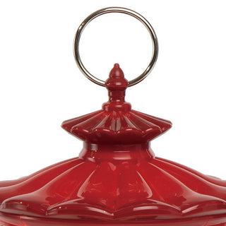 Vintage Red Santa Snow Globe Lantern with LED Lights