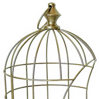 Open Cage Gold Metal Lantern - Set of 2