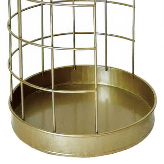 Open Cage Gold Metal Lantern - Set of 2