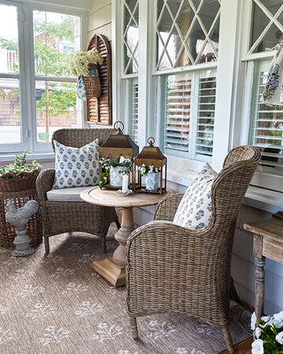 Indoor/Outdoor Scalloped Metal Lanterns, Set of 2