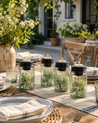 Black Mason Jar Lids, Set of 4