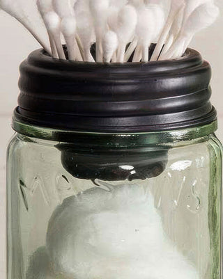 Black Mason Jar Lids, Set of 4