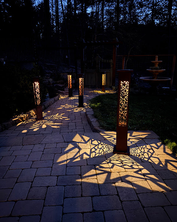 Interchange-a-glow Series: Star Cutout Light Pillars, Set of 2