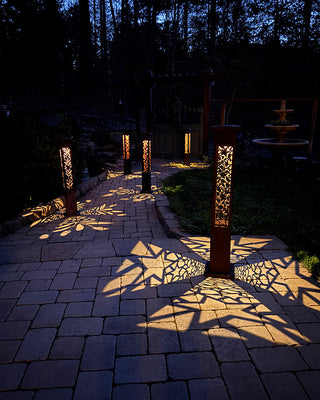 Interchange-a-glow Series: Star Cutout Light Pillars, Set of 2