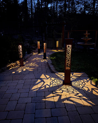 Interchange-a-glow Series: Star Cutout Light Pillars, Set of 2