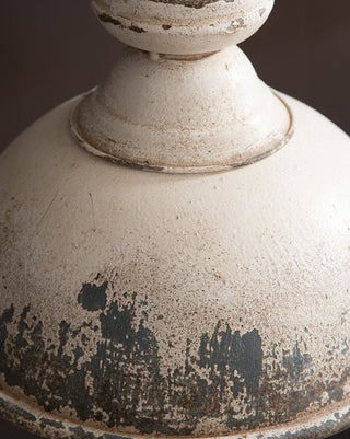 Distressed White Metal 3-Light Linear Island Pendant