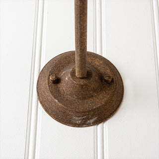 Rustic metal ceiling mount detail for pendant light