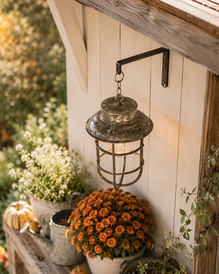 Vintage-Inspired Aged Bronze Pendant Lantern