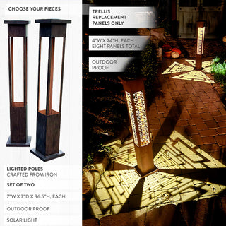 Interchange-a-glow Series: Trellis Light Pillars