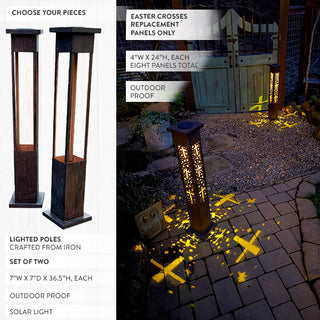 Interchange-a-glow Series: Cross & Stars Light Pillars