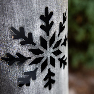 indoor outdoor holiday candle holders with cutout design