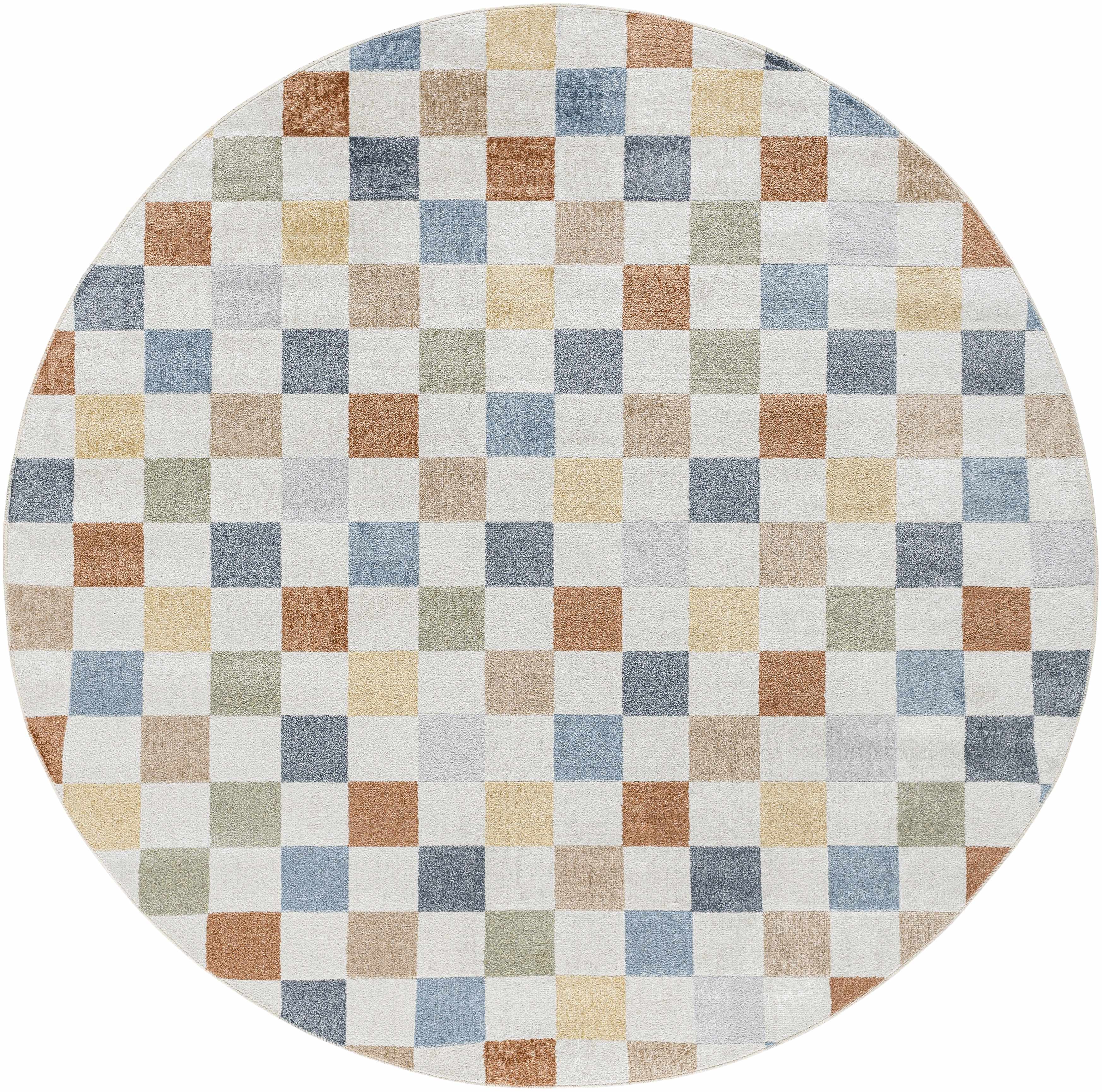 Checkered Multi Color Washable Area Rug - Decor Steals