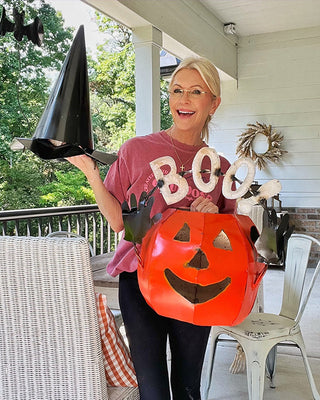 BOO-tiful Jack-o-Lantern Luminaire with Removable Hat