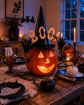 BOO-tiful Jack-o-Lantern Luminaire with Removable Hat