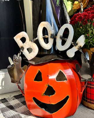 BOO-tiful Jack-o-Lantern Luminaire with Removable Hat