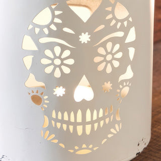 Close-up of sugar skull cutout design