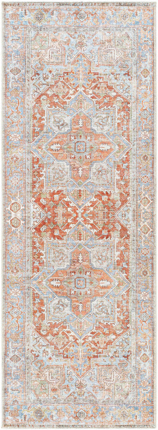 Coral Rust Washable Rug