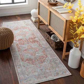 Coral Rust Washable Rug