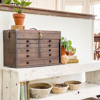Vintage Inspired Wooden Apothecary Chest - Decor Steals