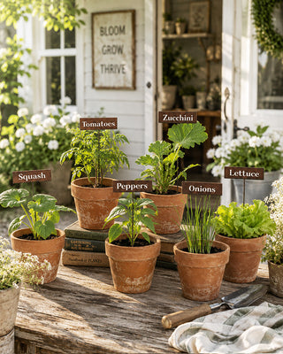 Rustic Iron Plant Markers, Set of 6
