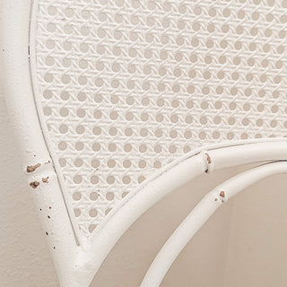 Vintage-Inspired Distressed White Side Dining Chair, Set of Two