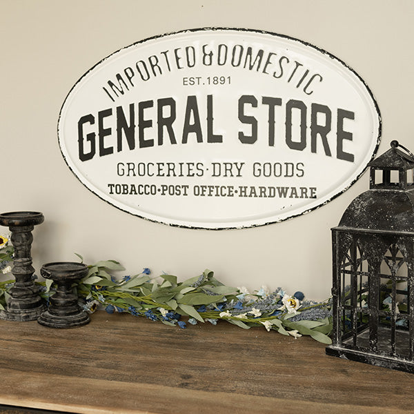 Distressed Store Sign Distressed Metal General Store Sign - Decor Steals
