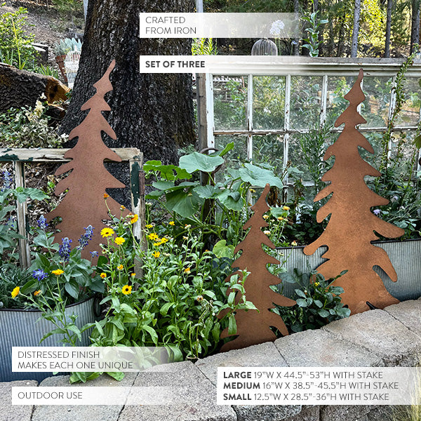 Metal Absorbing Tree Rustic Distressed Metal Outdoor Trees - Decor Steals