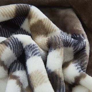 Tache Fall Orange Farmhouse Super Soft Micro Fleece Plaid Patchwork Plush Lightweight Bed Throw Blanket 