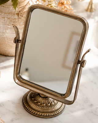 Vintage-Inspired Framed Tabletop Vanity Mirror