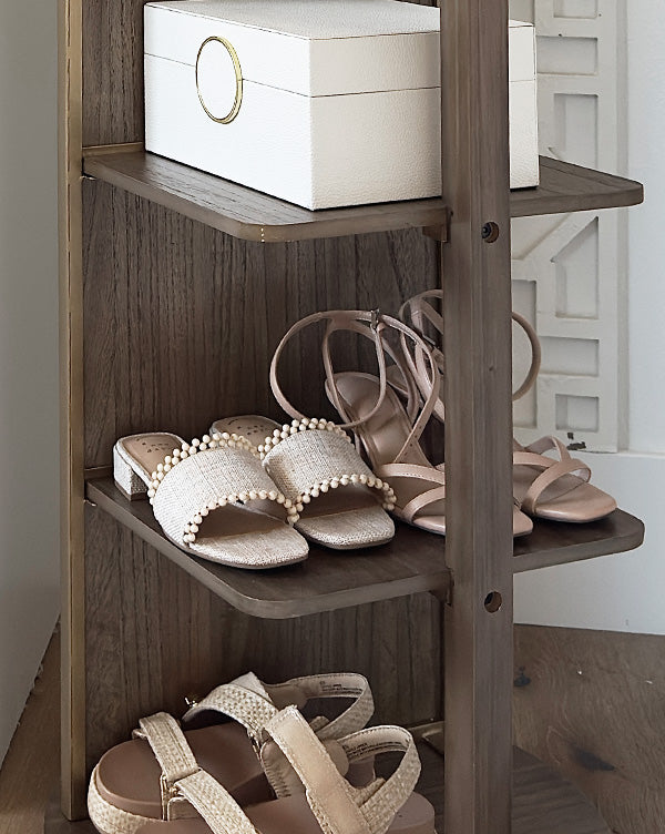 Rotating Arch Floor Mirror with Clothing Valet