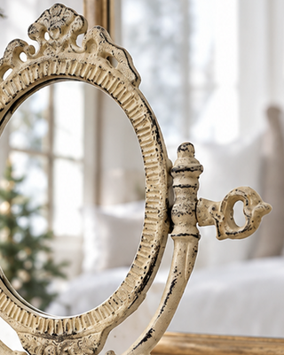Victorian-Inspired Ornate Tabletop Mirror
