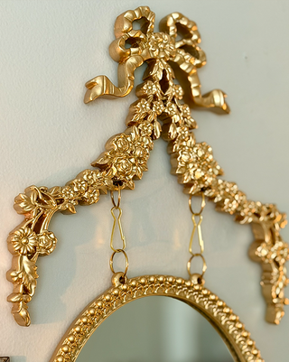 Sculpted Baroque Oval Wall Mirror