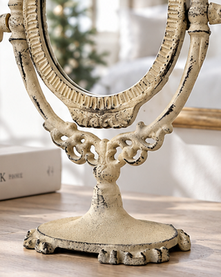 Victorian-Inspired Ornate Tabletop Mirror