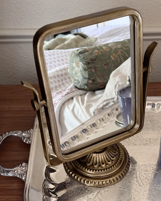 Vintage-Inspired Framed Tabletop Vanity Mirror